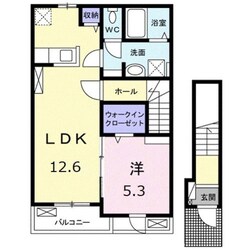 クラール木太リゾンネＡの物件間取画像